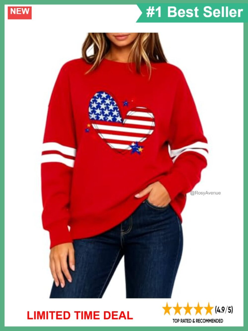 Oversized Striped Crewneck Sweatshirt Pullover Long Sleeve